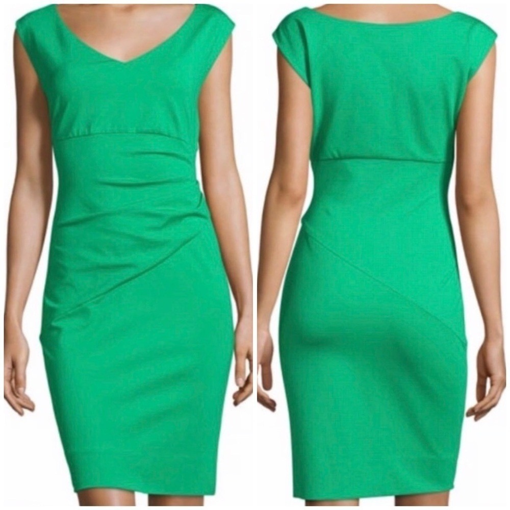 NWT Diane Von Furstenberg Bevin Spring Green Sheath Dress, Size 2